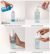 How to use: 4 steps - fill House & Co. Foaming Hand Wash concentrate to the marked line of the 200ml refillable bottle, fill the rest with tap water, close and shake, press the pump and enjoy the foam